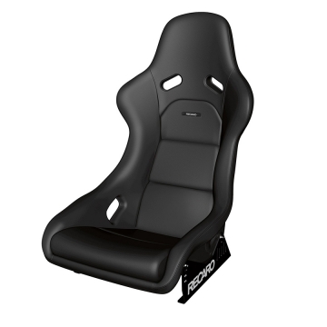 Recaro Classic Pole Position (ABE) Seat - Black Leather Bolster / Black Leather Insert / White Logo