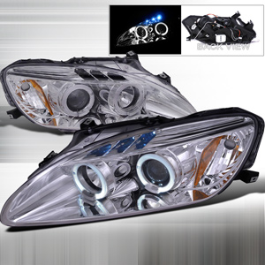 Hasegawa Dual Halo LED Projector Headlights (Chrome) - Honda S2000 00-03