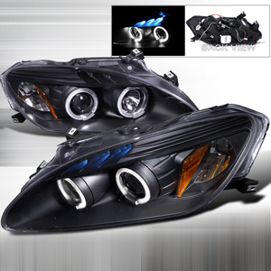 Hasegawa Dual Halo LED Projector Headlights (Black) - Honda S2000 04+