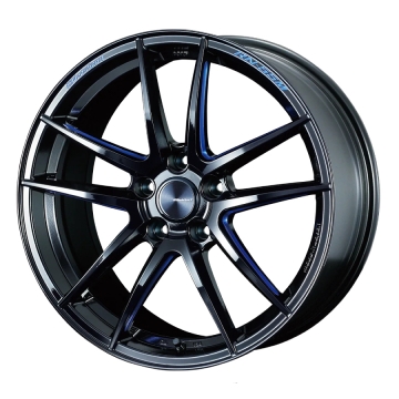 WedsSport RN-55M Wheel (Face F) - 18x7.5 / Offset +45 / 5x100 (Black Blue Machining)