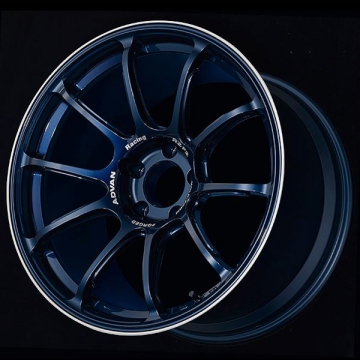 Advan RZ-F2 Wheel - 18x7.5 / Offset +48 / 5x114.3 (Racing Titanium Blue & Ring)