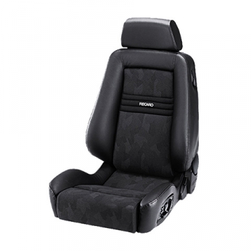Recaro Ergomed ES Seat - Leather Black Bolster / Artista Black Insert / White Logo / Left