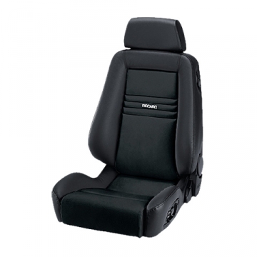 Recaro Ergomed ES Seat - Leather Black Bolster / Dinamica Black Insert / White Logo / Left