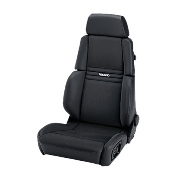 Recaro Orthoped Seat - Leather Black Bolster / Dinamica Black Insert / White Logo / Left