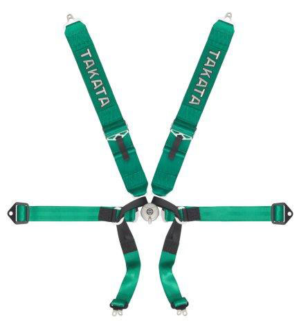 Takata Formula 6 Harness (6pt bolt-on) - Green