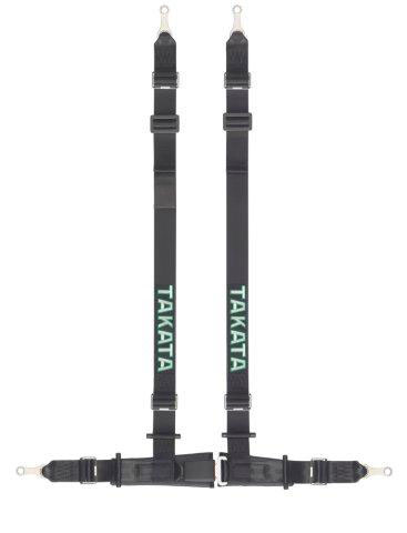 Takata Drift II bolt Harness (4pt snap-on, buckle on right lap belt) - Black