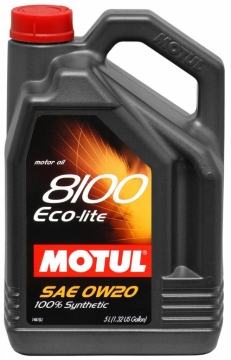 Motul Synthetic Engine Oil 8100 0w20 ECO-LITE - 5L (1.3gal)