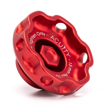 Acuity Podium Oil Cap (Satin Red): Honda / Acura B, D,F, H, I, J, K, L& R Series Engines