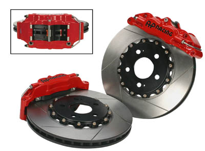 AP Brake Racing 6-Piston Front Big Brake Kit (Red) - Mitsubishi Lancer EVO 01-07