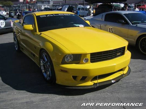 APR Carbon Front Splitter with Rods/Saleen Bumper - Ford Mustang 2005-09