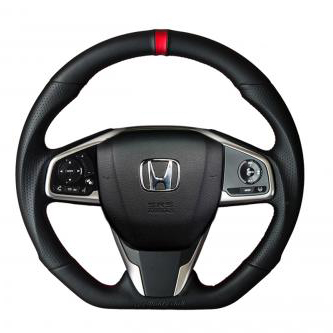 Buddy Club Sport Steering Wheel (Leather) - Honda Civic 16-21 / Civic Type R FK8 17-21