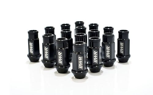 Blackworks Black Lug Nut Set: 12x1.25 16-Pieces