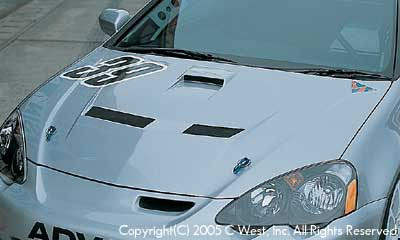 C-West Hood - Acura RSX 2002-04 (Fiberglass)