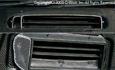 C-West Hood Scoop - Subaru Impreza WRX 2002-03