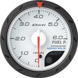 Defi Advance CR 52mm Fuel Pressure Gauge - White