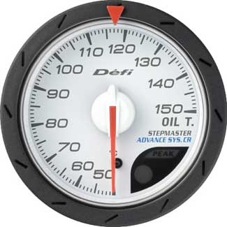 Defi Advance CR 52mm Oil Temp Gauge - White