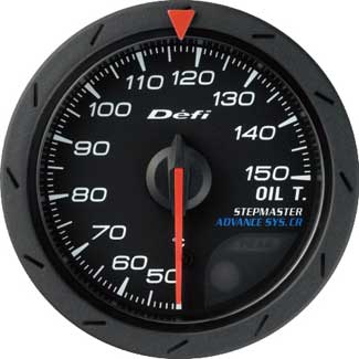 Defi Advance CR 52mm Oil Temp Gauge - Black