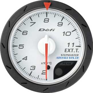 Defi Advance CR 52mm Exhaust Temp Gauge - White