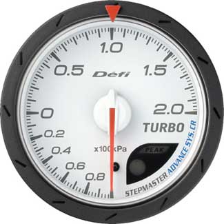 Defi Advance CR 60mm Turbo Gauge - 200KPA White