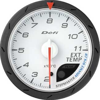 Defi Advance CR 60mm Exhaust Temp Gauge - White