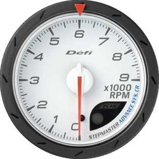 Defi Advance CR 60mm Tacho 9000rpm Gauge - White