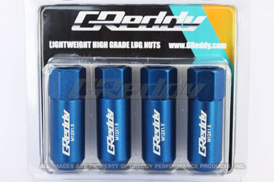 Greddy Long Lug Nuts - Blue Open Ended