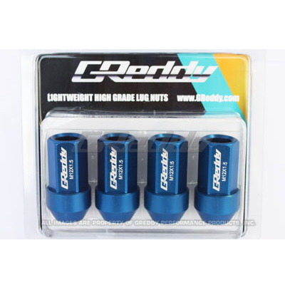 Greddy Short Lug Nuts - Blue Open Ended