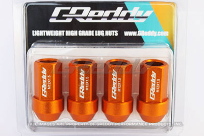Greddy Short Lug Nuts - Gold Open Ended