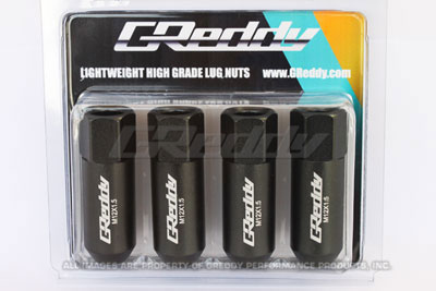Greddy Long Lug Nuts - Gunmetal Open Ended