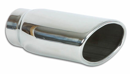 Vibrant 4.5 x 3 Oval Stainless Steel Tip (Single Wall, Angle Cut)