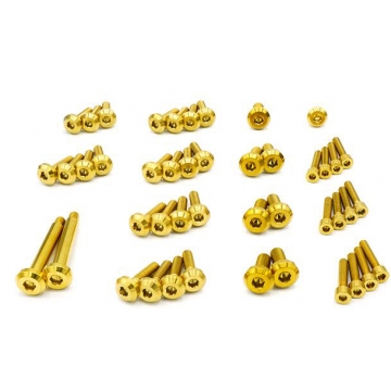 Dress Up Bolts Stage 2 Titanium Engine Kit without Coil Pack Cover - Nissan RB25 Engine (Gold)