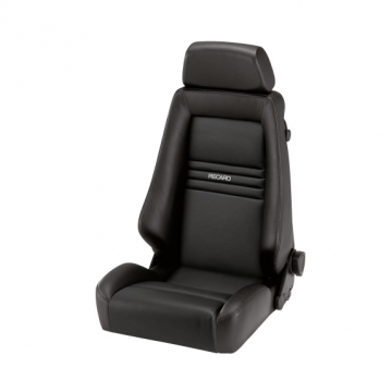 Recaro Specialist S Seat - Leather Black Bolster / Leather Black Insert / Silver Logo