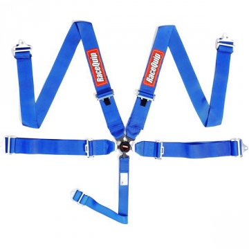 RaceQuip SFI Camlock 5 Point Harness -  Pull Down / Blue