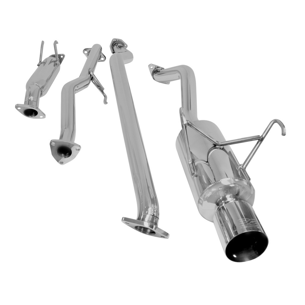 DC Sports Single Canister Stainless Steel Cat-Back Exhaust - Honda Civic LX 4DR 01-04