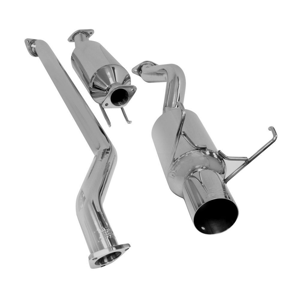 DC Sports Single Canister Stainless Steel Cat-Back Exhaust - Honda Civic Si 02-05