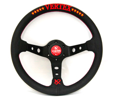 Vertex 10 Star Steering Wheel - Red (330mm / Leather)