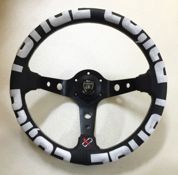 Vertex T&E White Steering Wheel (330mm / Leather)