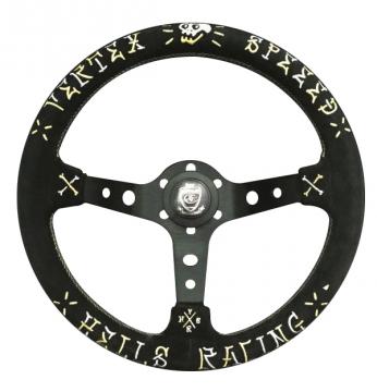 Vertex Speed Steering Wheel - Gold / Silver (330mm / Suede)