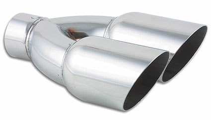 Vibrant Dual 3.5 Round Stainless Steel Tips (Single Wall, Angle Cut)