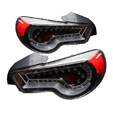 Winjet LED Tail Lights (Glossy Black / Clear) - Scion FR-S / Toyota 86 / Subaru BRZ 13-20