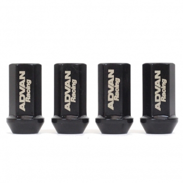Advan Racing Lug Nuts - 12x1.25 17mm (Black) 4-Pack