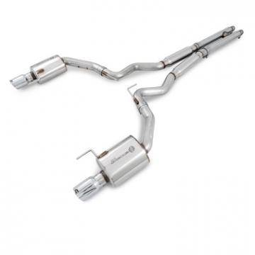 AWE Tuning Cat-back Exhaust - Touring Edition (Chrome Silver Tips) - Ford S550 Mustang GT
