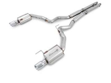 AWE Tuning Cat-back Exhaust - Touring Edition (Diamond Black Tips) - Ford S550 Mustang GT
