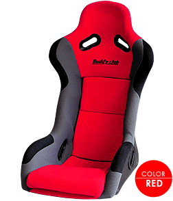 Buddy Club Racing Spec Bucket Seat - Red / Grey