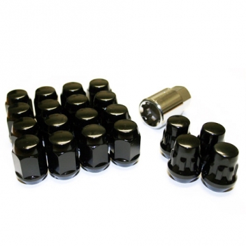Bull Lock Lug Nut and Wheel Lock Set - Black 12x1.25