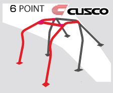 Cusco D1 Roll Cage - Honda S2000 00-05 (6-pnt, 2 Pass ) Around Dash-Type with Safety Harness Bar