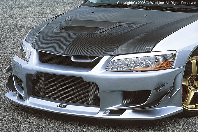 C-West Front Bumper - Mitsubishi EVO VIII / IX 03-05