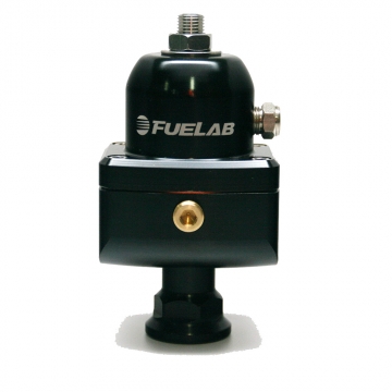 Fuelab Universal High Pressure 575 Series Fuel Pressure Regulator, Block, Mini, 25-65 psi, -6AN Inlet, -6AN Outlets