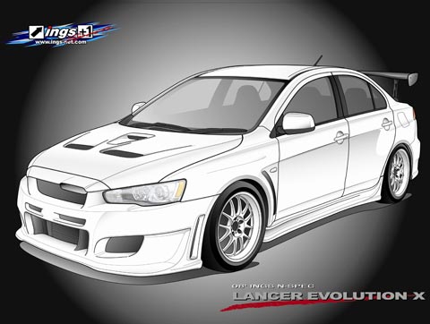 Ings proudly introduces the NSpec front bumper for the Mitsubishi EVO X