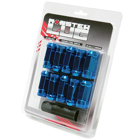Monster Lug Nuts - Blue 14x1.5mm